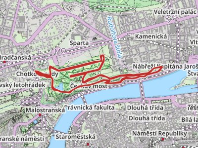 Mapa Prague Night Run 2016